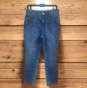 Style&Co. Tummy Control Straight Leg Jeans Women's Sz 8 Short Medium Wash Denim
